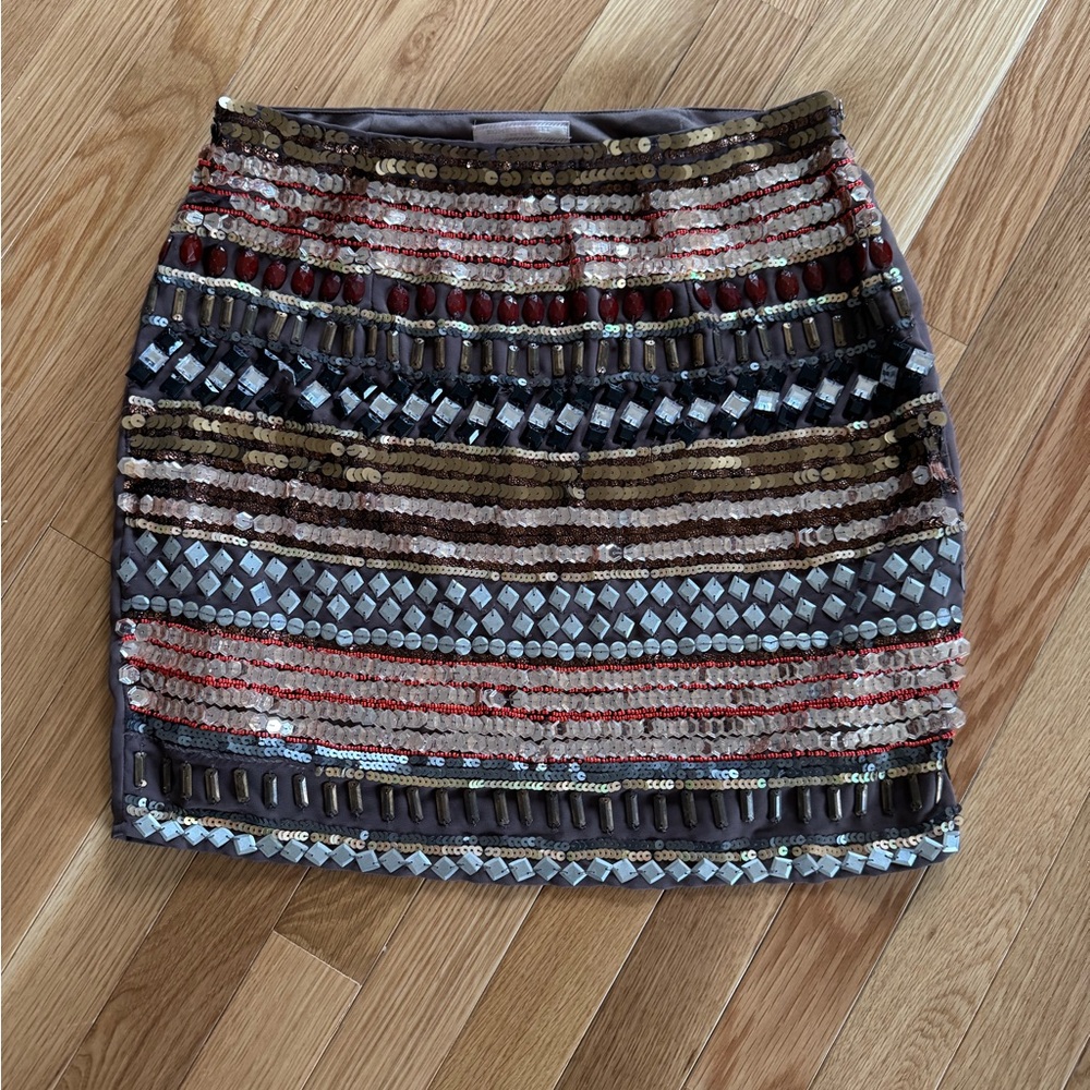 Jeweled mini skirt